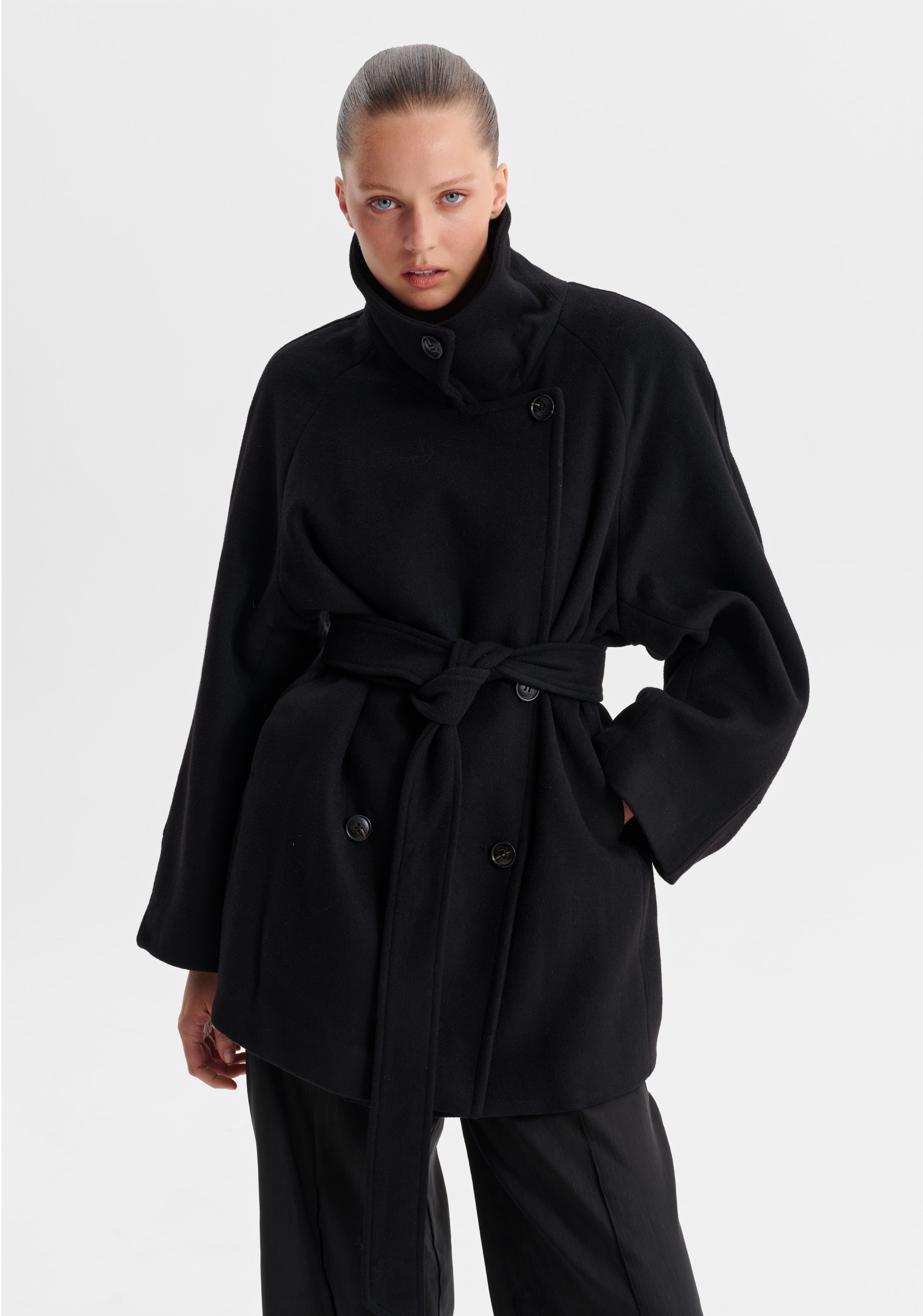 Camden Pea Coat Black – Morrison