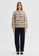 Marcelle Stripe Knit Pullover_Ecru
