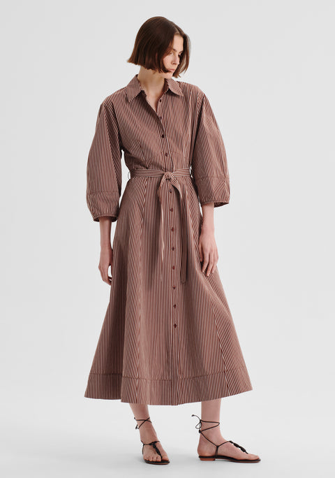 McKenna Stripe Dress_Chocolate