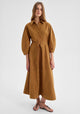 McKenna Stripe Dress_Mustard