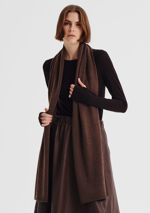 Payton Merino Knit Scarf_Nutmeg