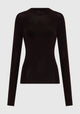 Talia L/S Merino Knit Top_Espresso