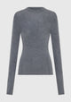 Talia L/S Merino Knit Top_Grey Marl