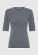 Talia Merino Knit Tee_Grey Marle
