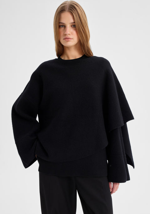 Valerie Knit Wrap Jacket_Black