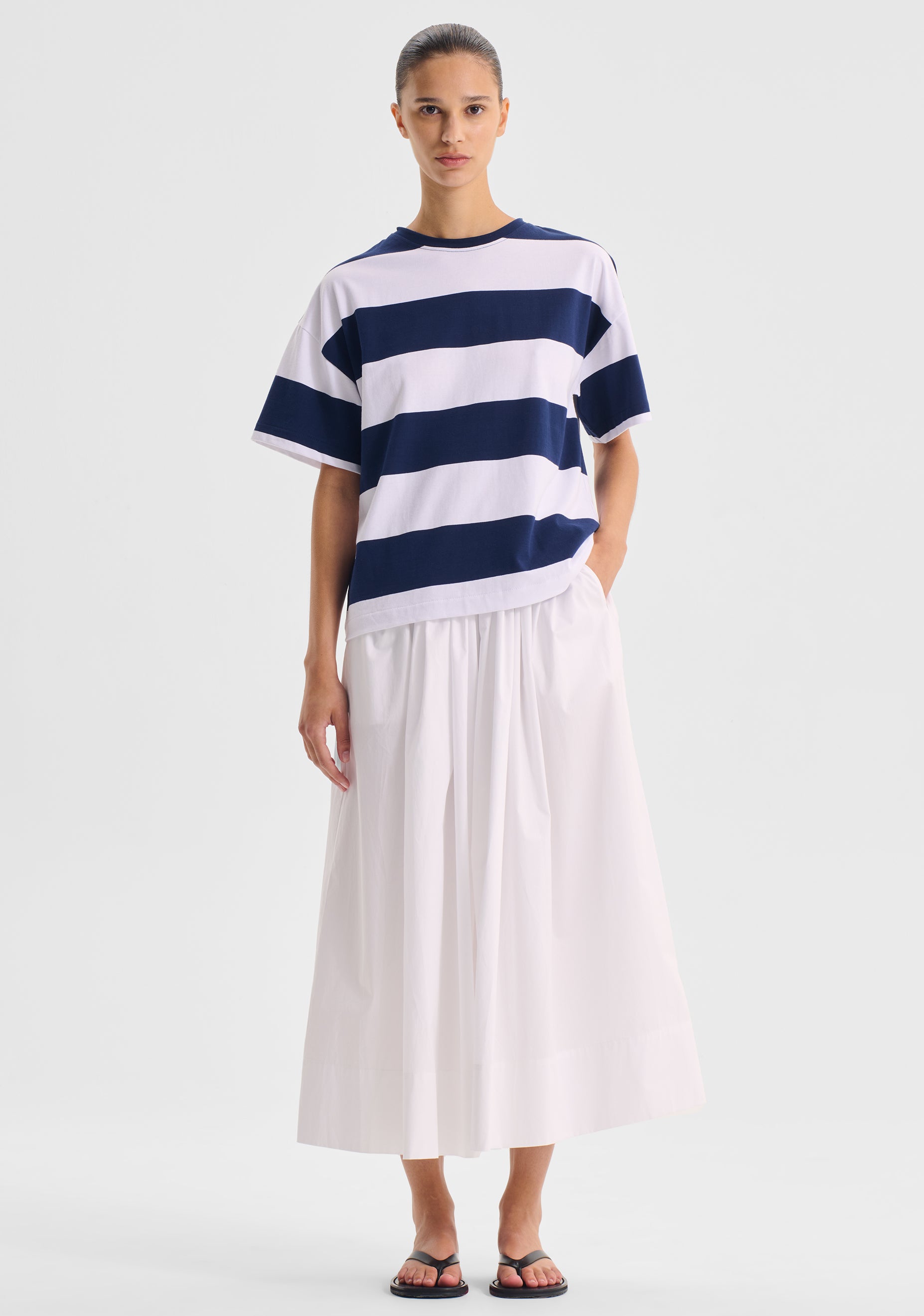 Rory Stripe Tee_Navy