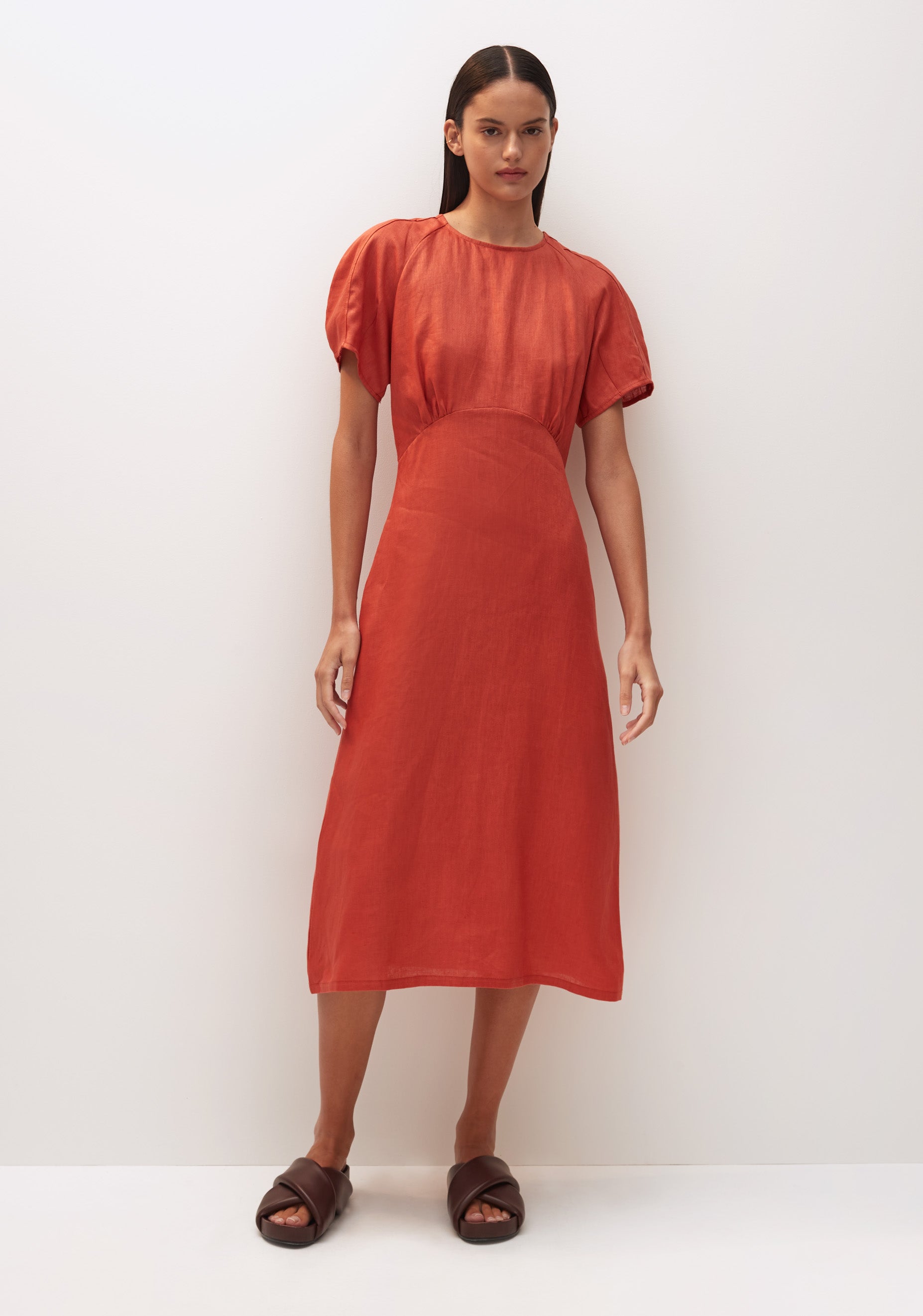 Mango red hotsell linen dress