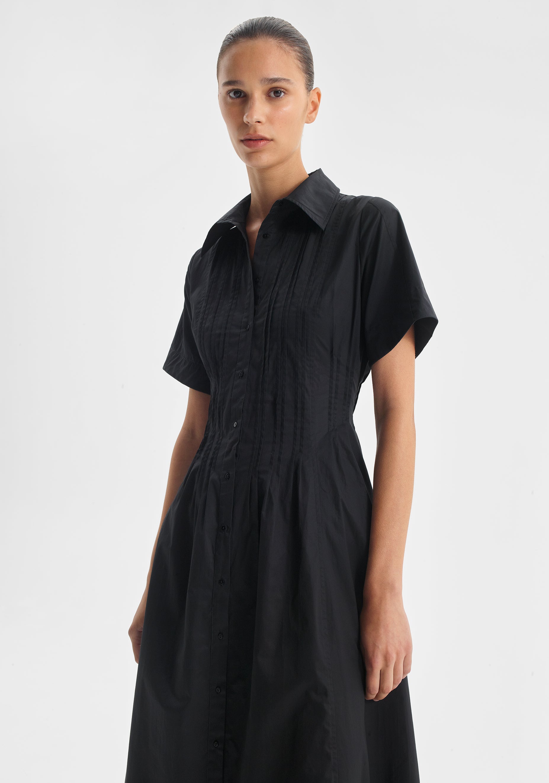 Arabella Shirt Dress_Black