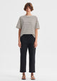 Archie Stripe Tee_Black Cream