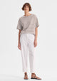 Archie Stripe Tee_Mocha White