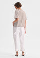 Archie Stripe Tee_Mocha White