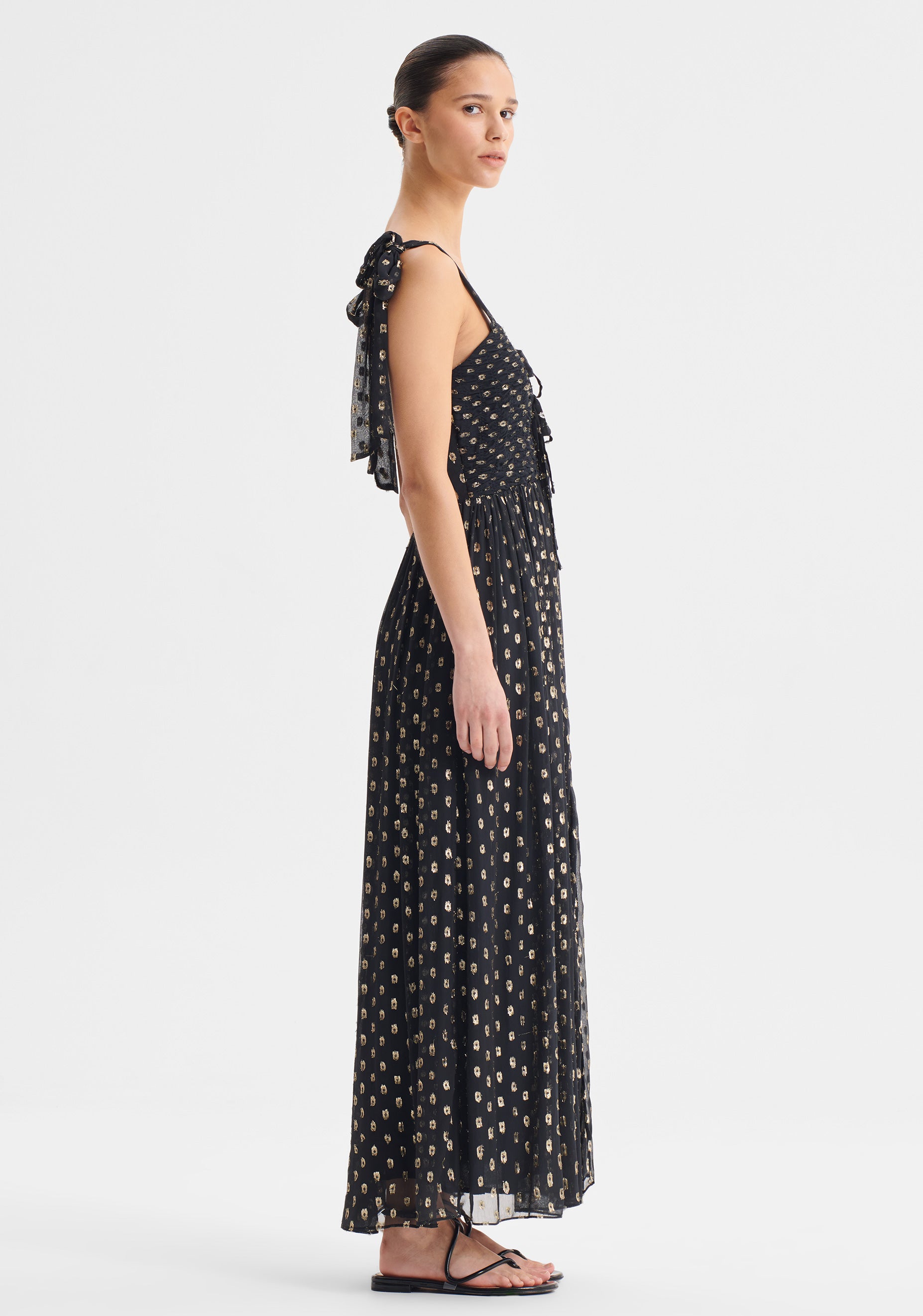Cecile Bow Dress_Black