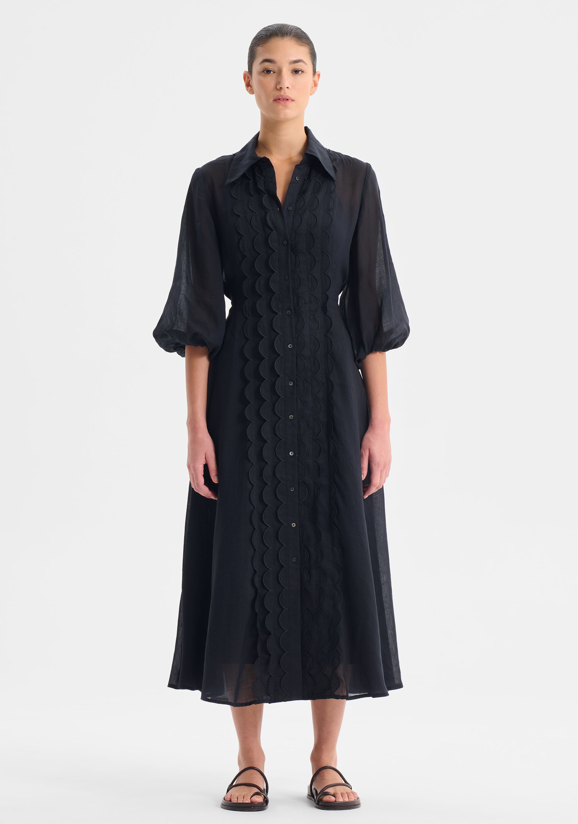Constance Shirt Dress_Black