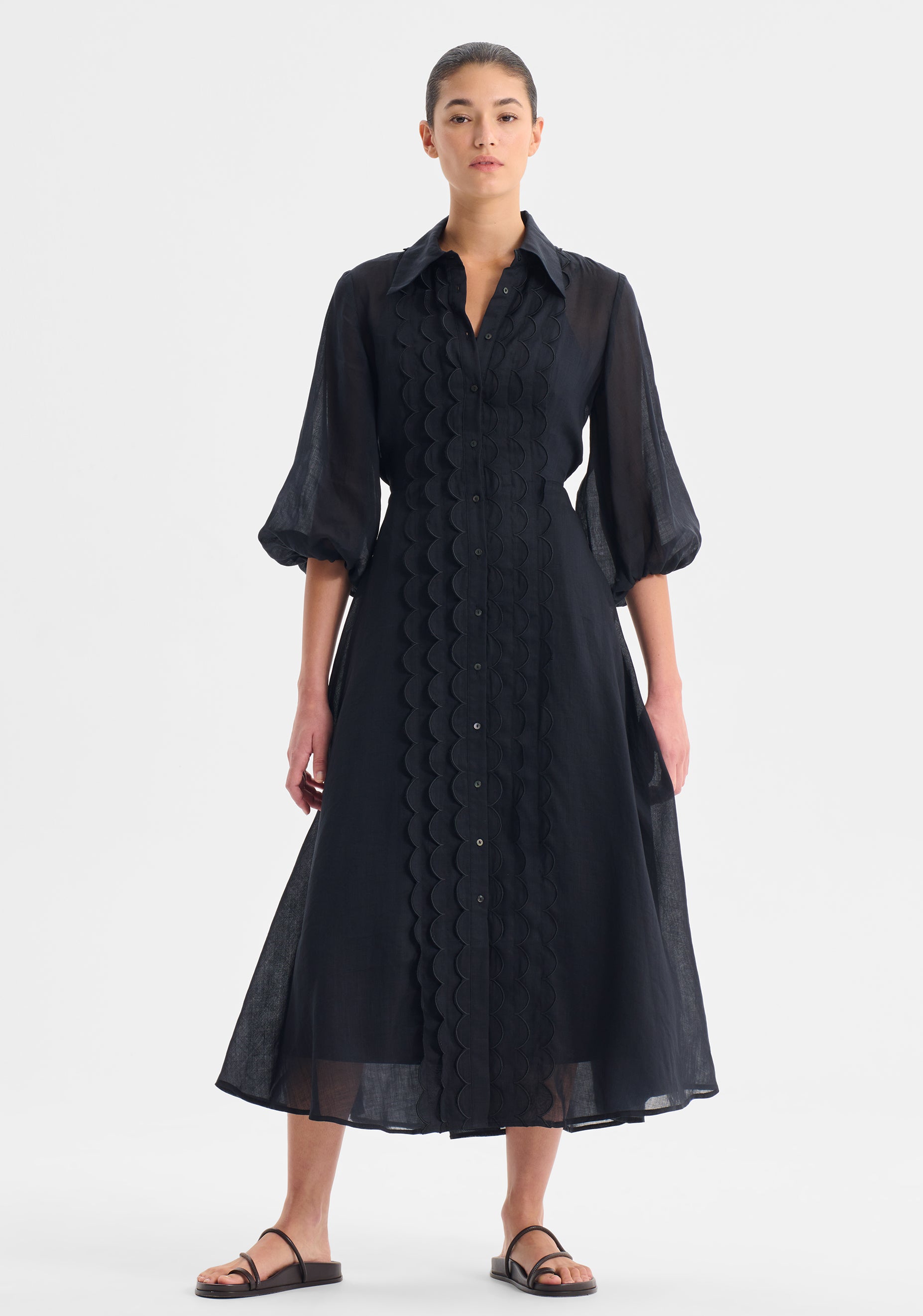 Constance Shirt Dress_Black