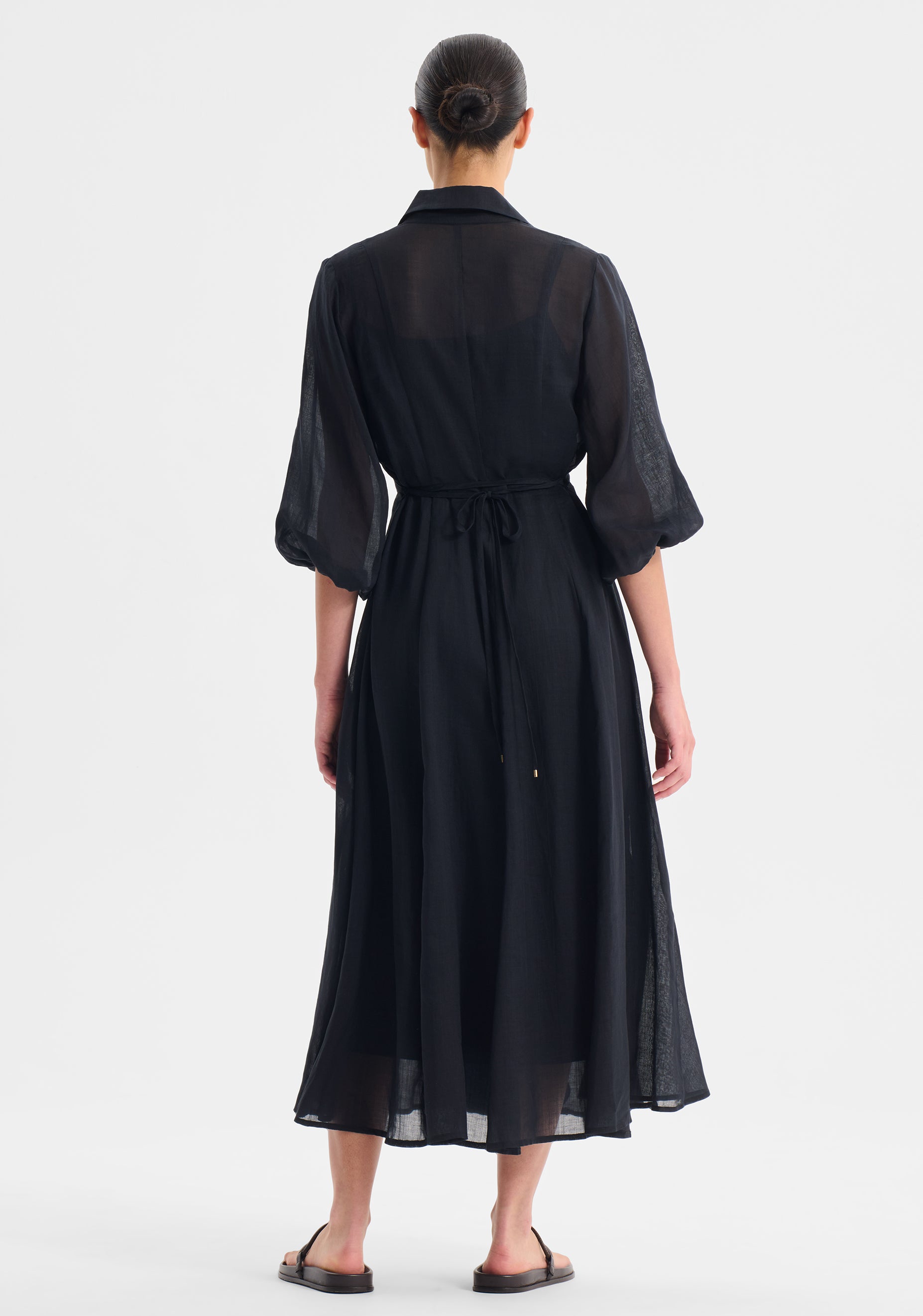 Constance Shirt Dress_Black