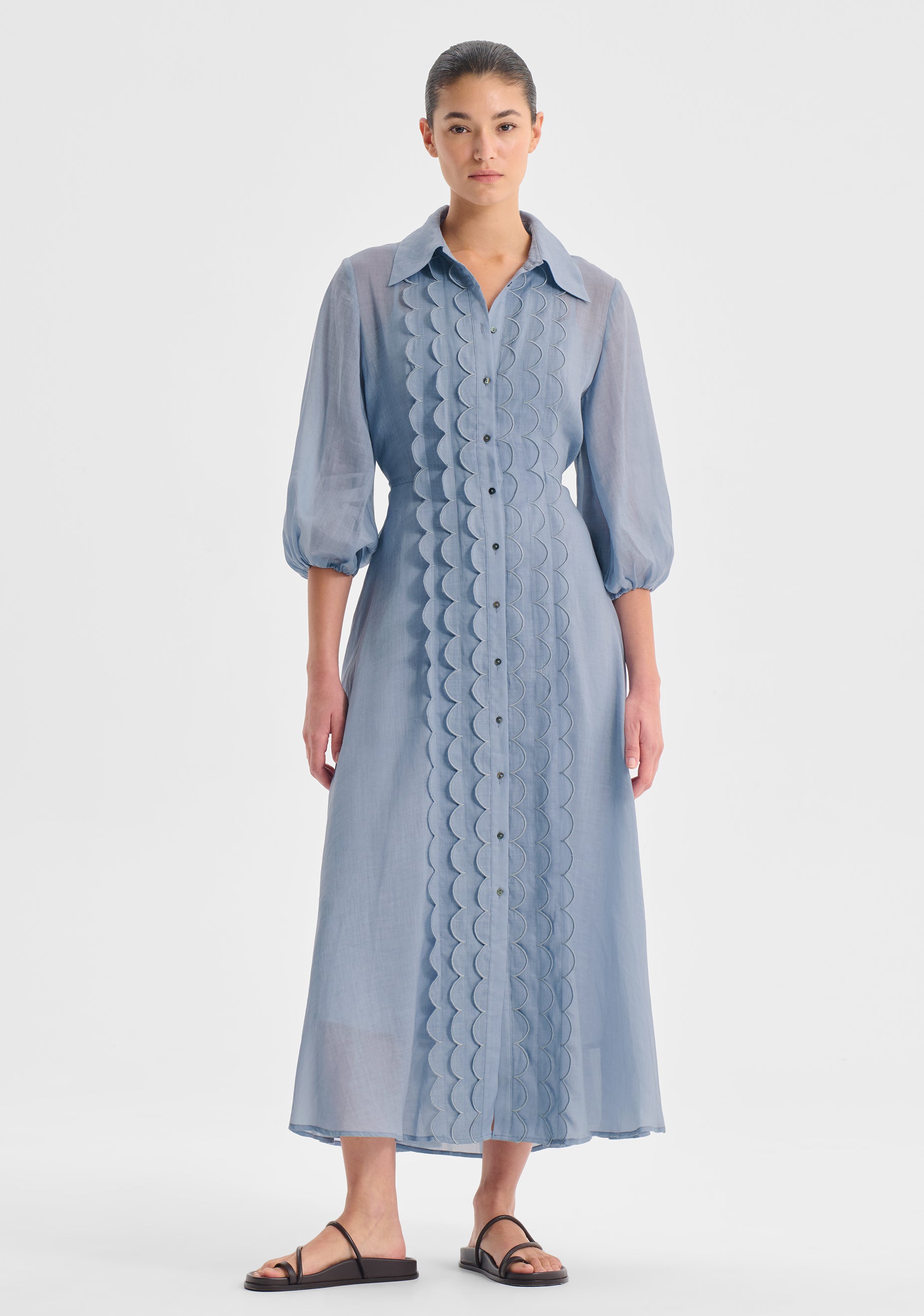 Constance Shirt Dress_Sky