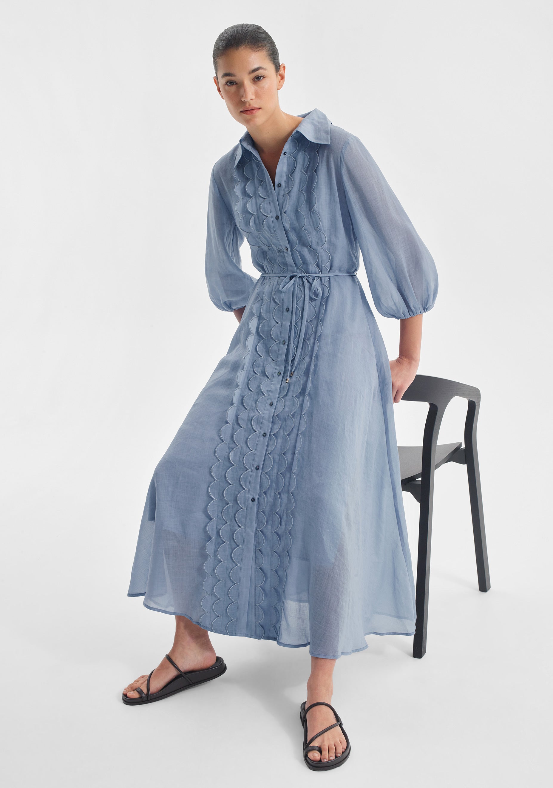 Constance Shirt Dress_Sky