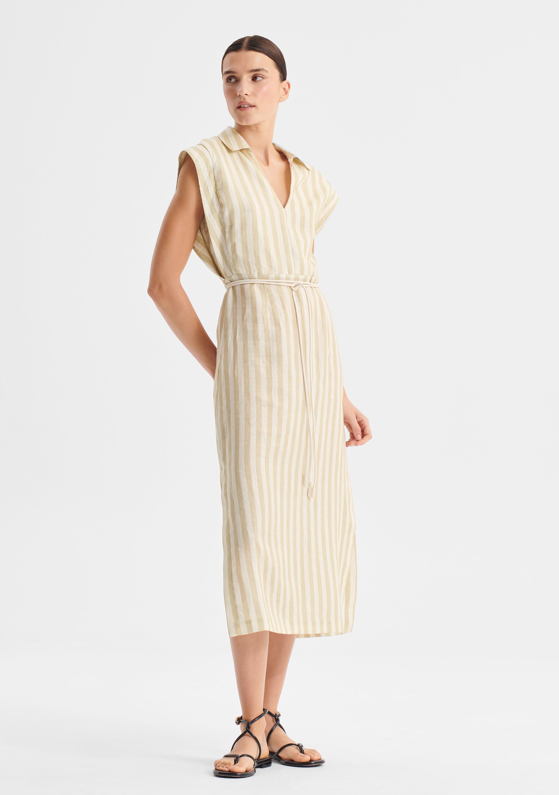Cybil Linen Dress_Stripe