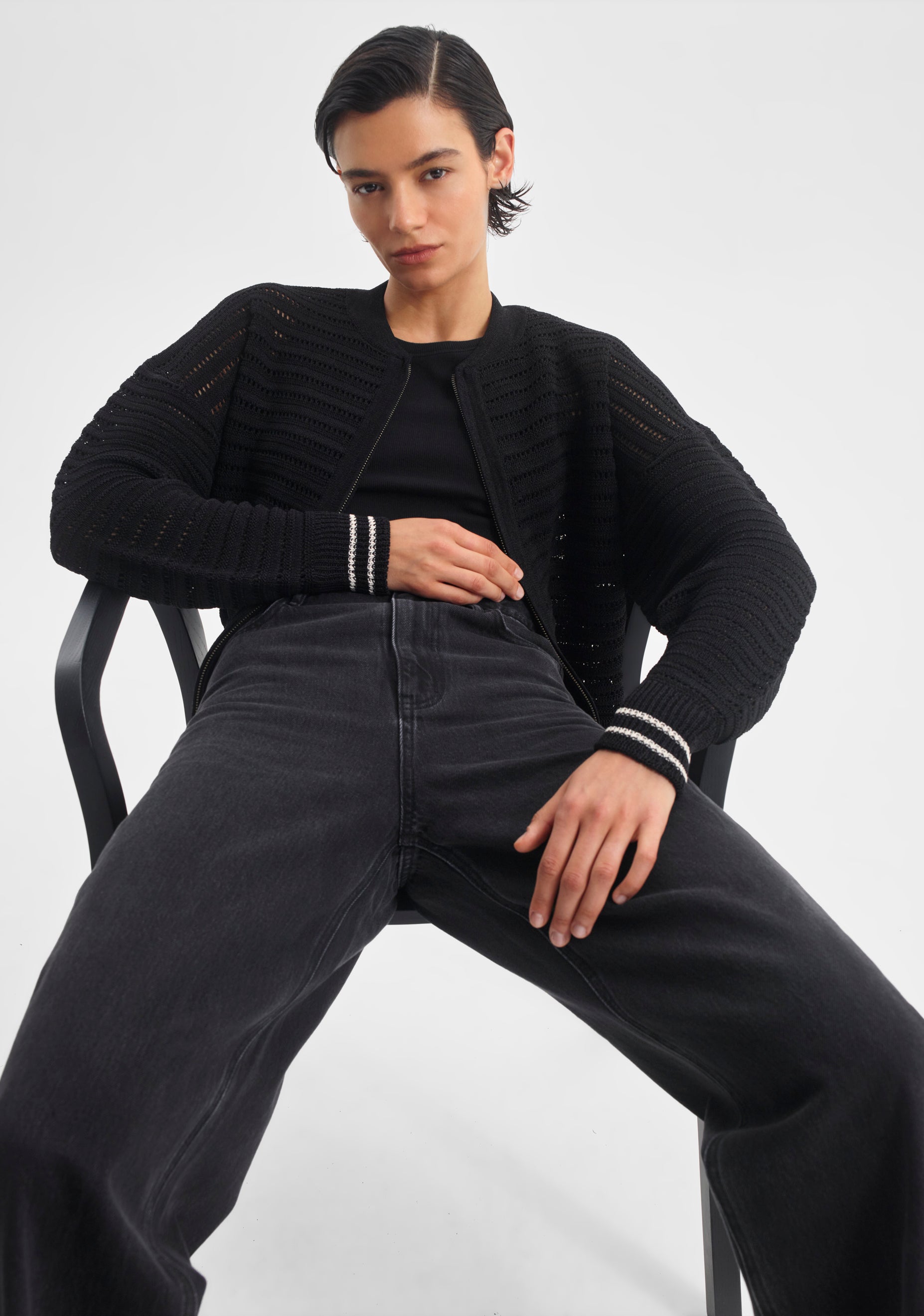 Dallas Knit Jacket_Black