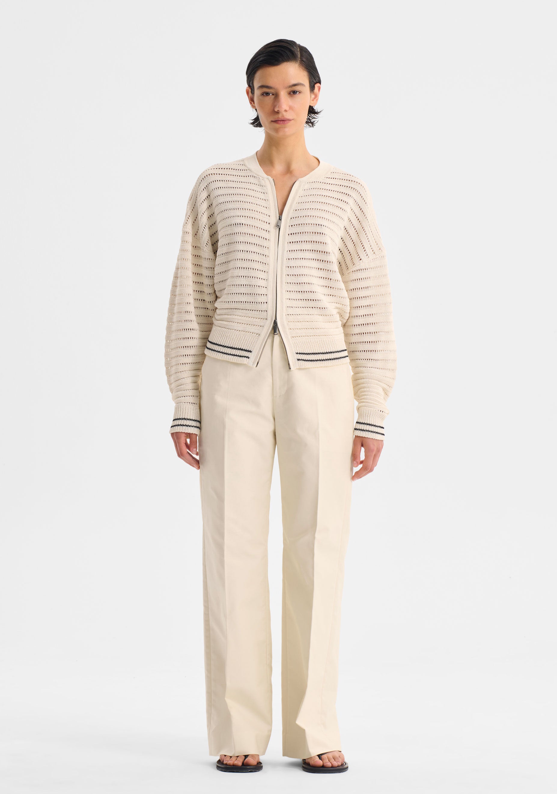 Dallas Knit Jacket_Milk
