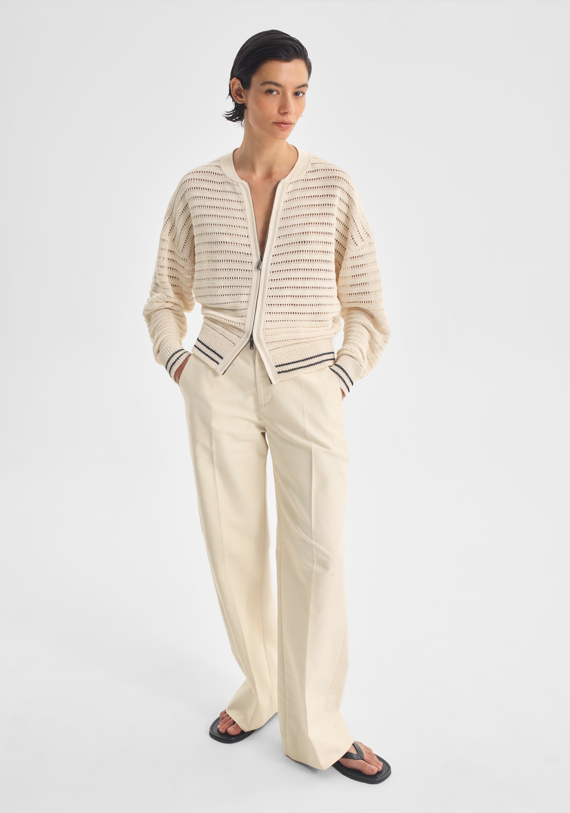 Dallas Knit Jacket_Milk