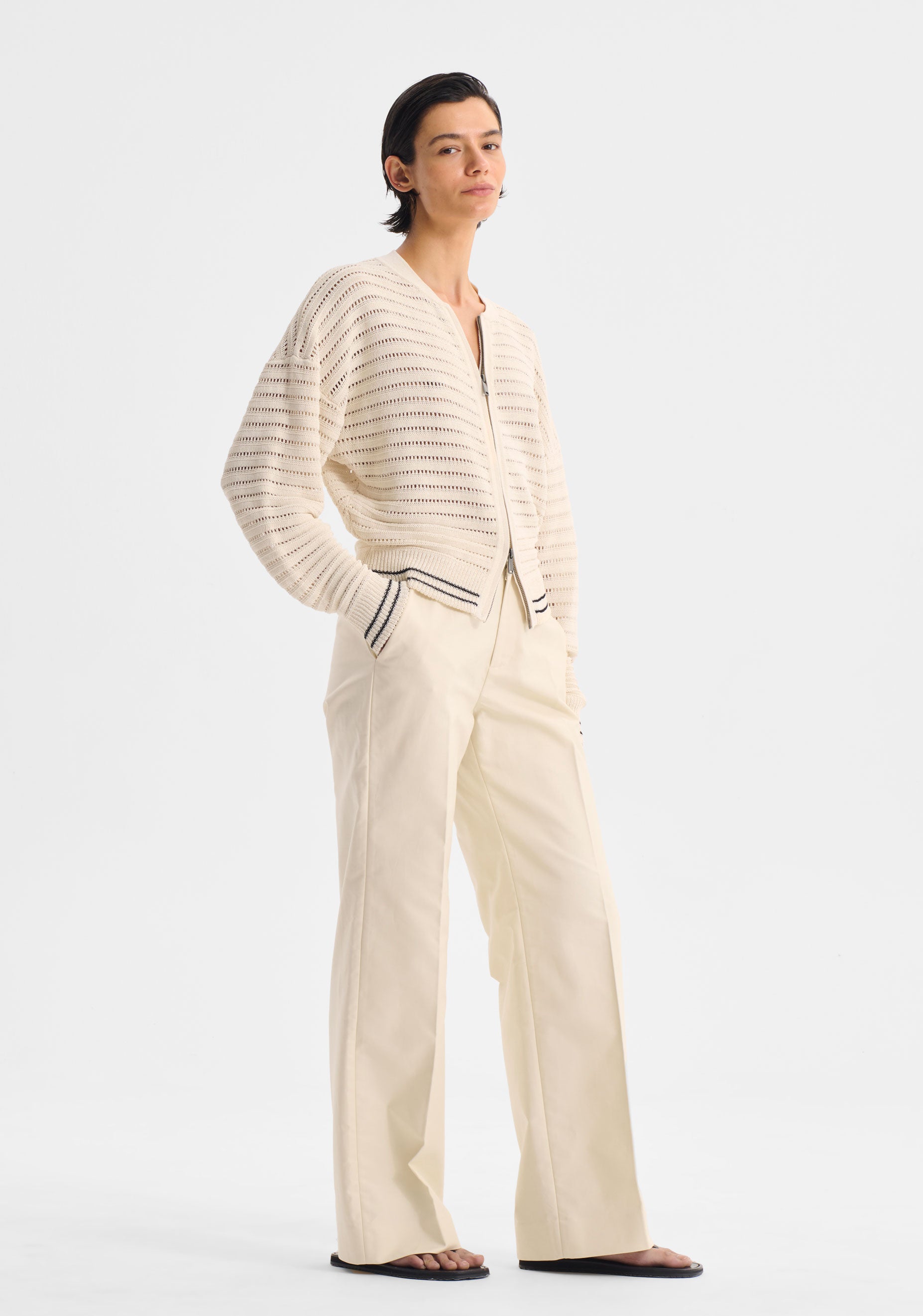 Dallas Knit Jacket_Milk