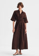 Harriet Linen Dress_Chocolate