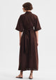 Harriet Linen Dress_Chocolate