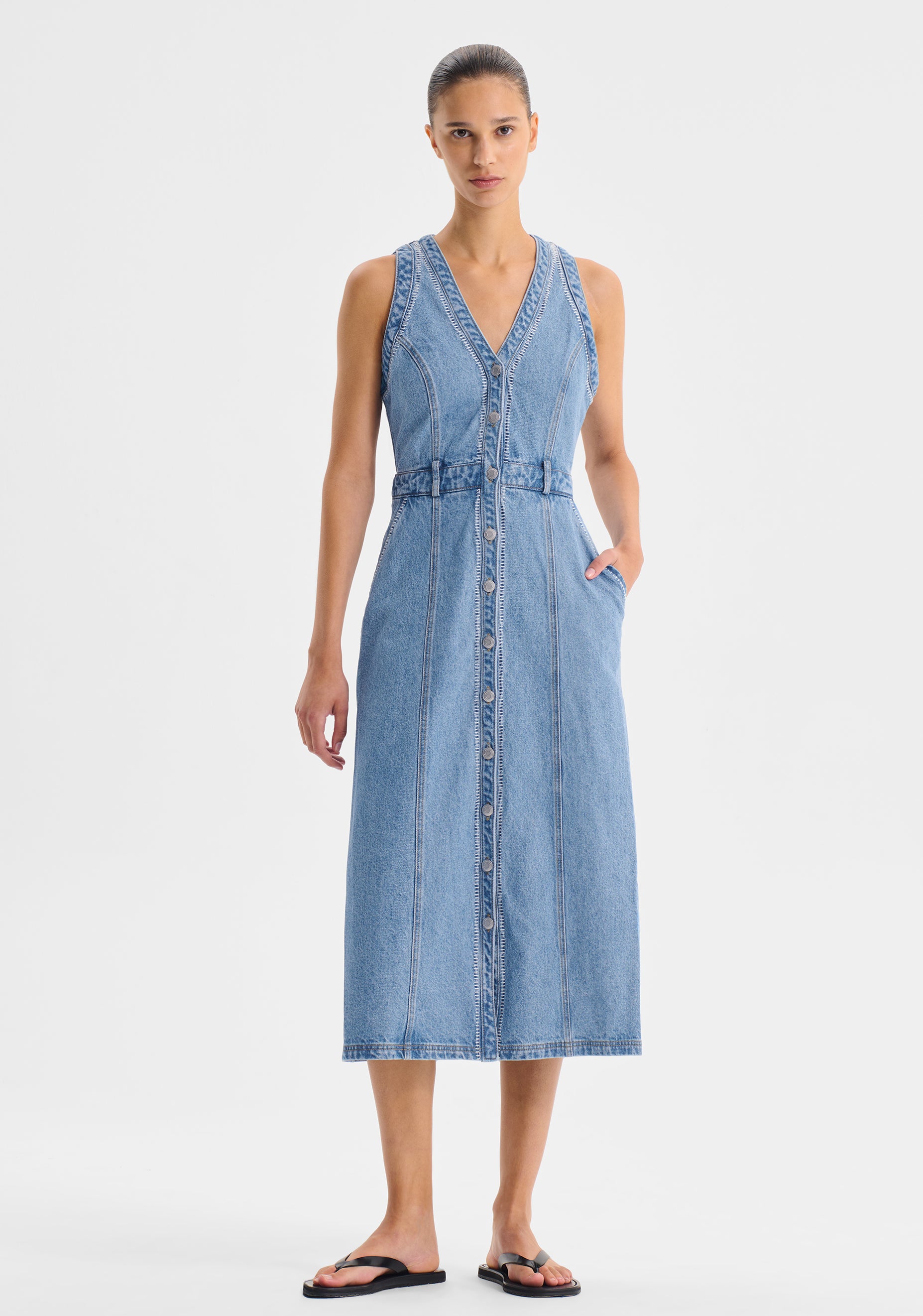 Hendrix Denim Dress Light Blue Morrison Hendrix Denim Dress Light Blue Morrison