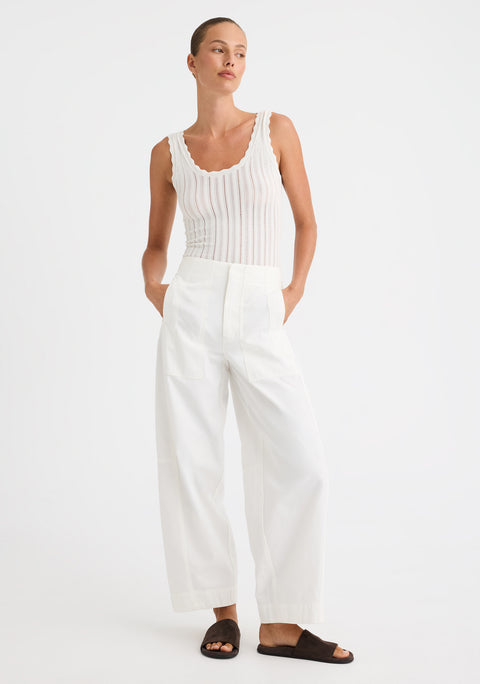 Henry Cargo Pant_White