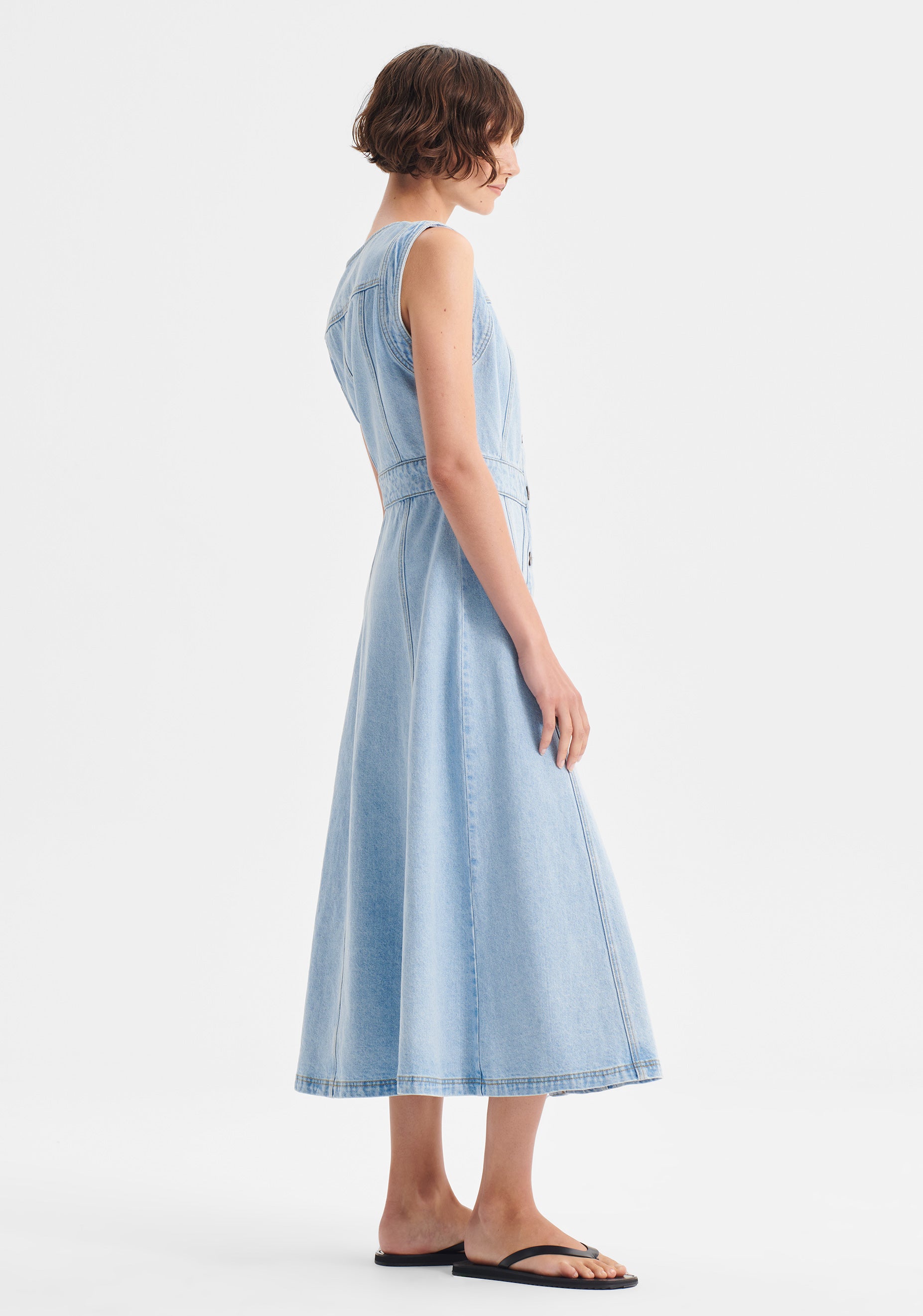 Hudson Denim Midi Dress_Blue