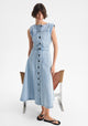 Hudson Denim Midi Dress_Blue