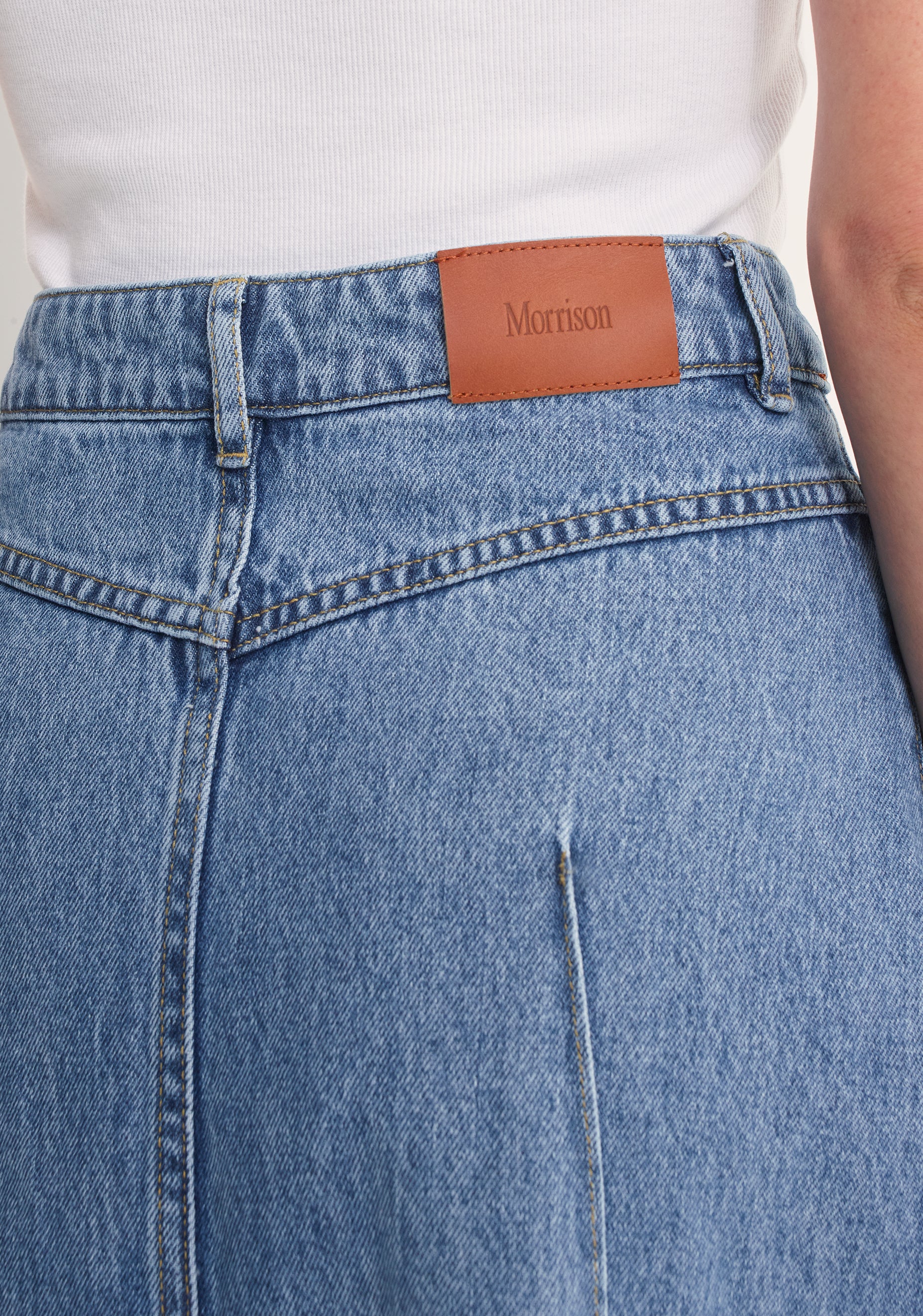 Jacque Denim Skirt_Light Blue