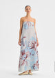 Mae Linen Strapless Dress_Sky