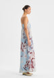 Mae Linen Strapless Dress_Sky