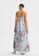 Mae Linen Strapless Dress_Sky