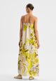 Mae Linen Strapless Dress_Lemon