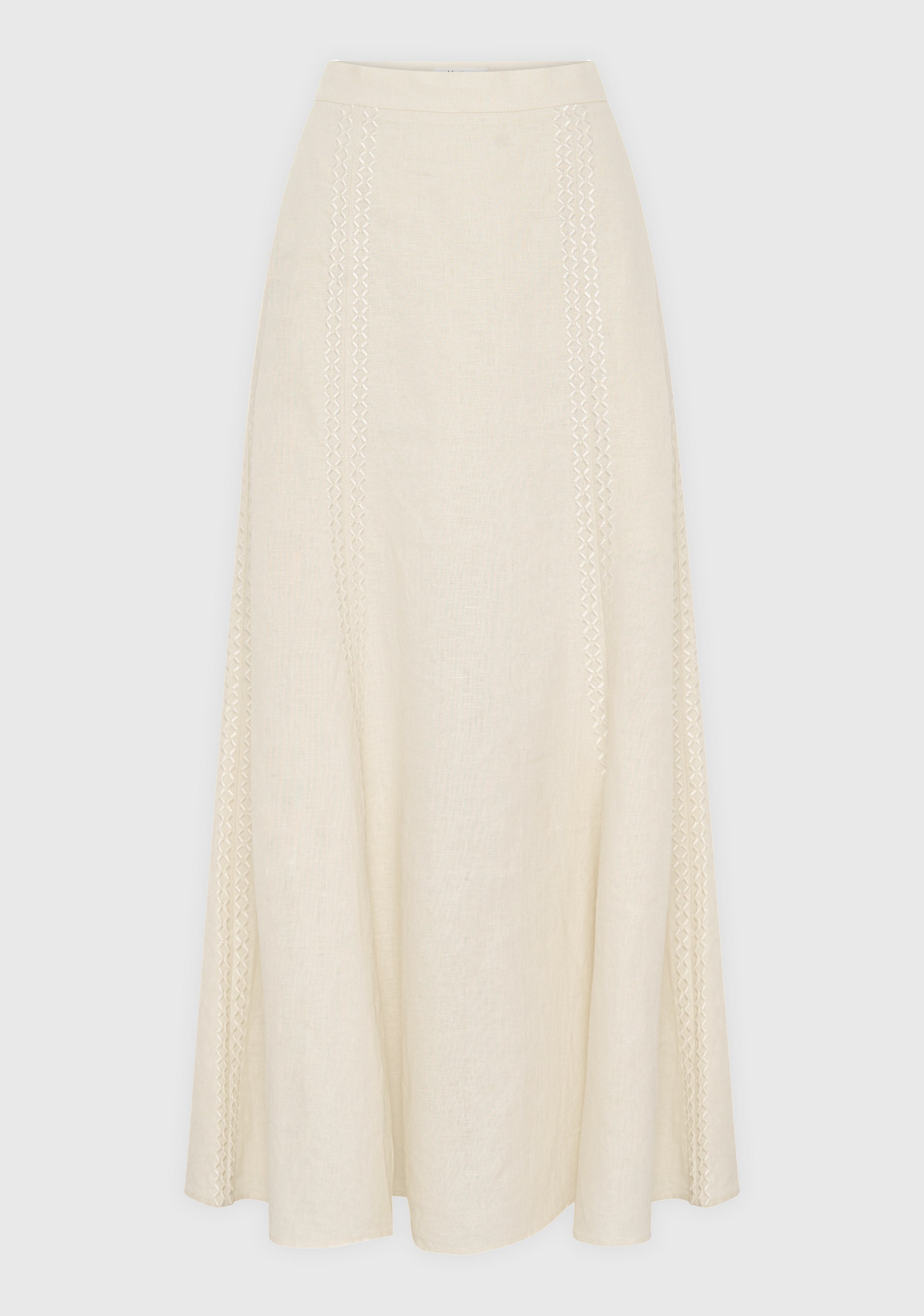 Maisey Linen Skirt_Ecru
