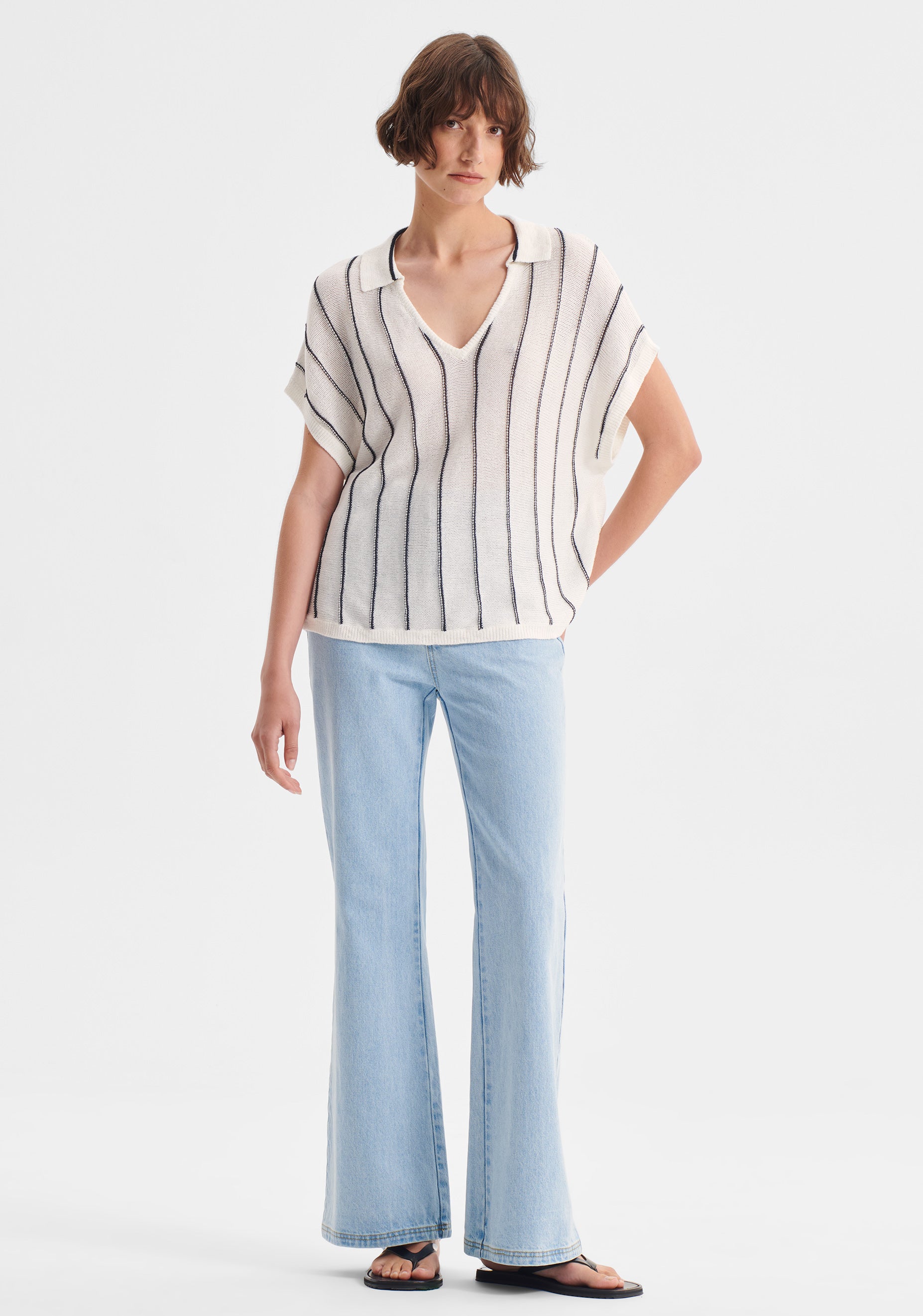 Pippa Knit Polo_Stripe