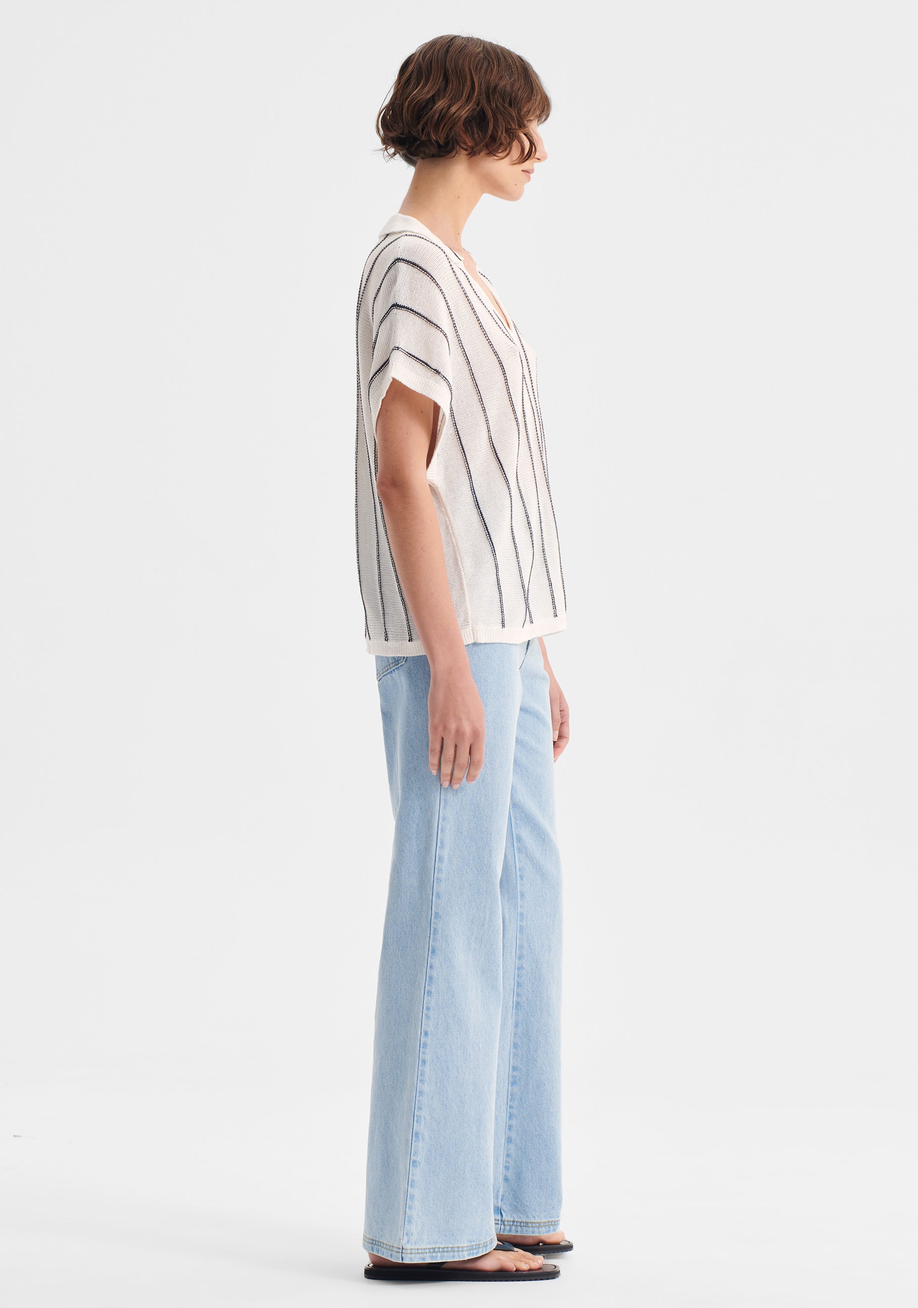 Pippa Knit Polo_Stripe