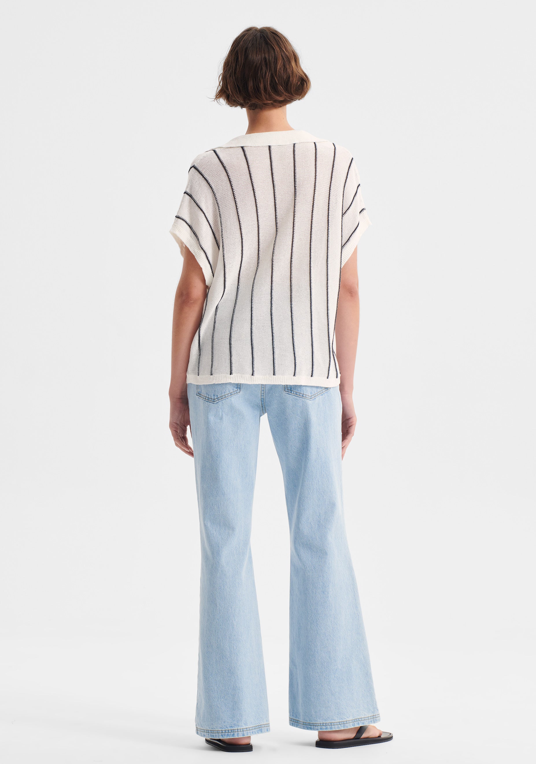 Pippa Knit Polo_Stripe