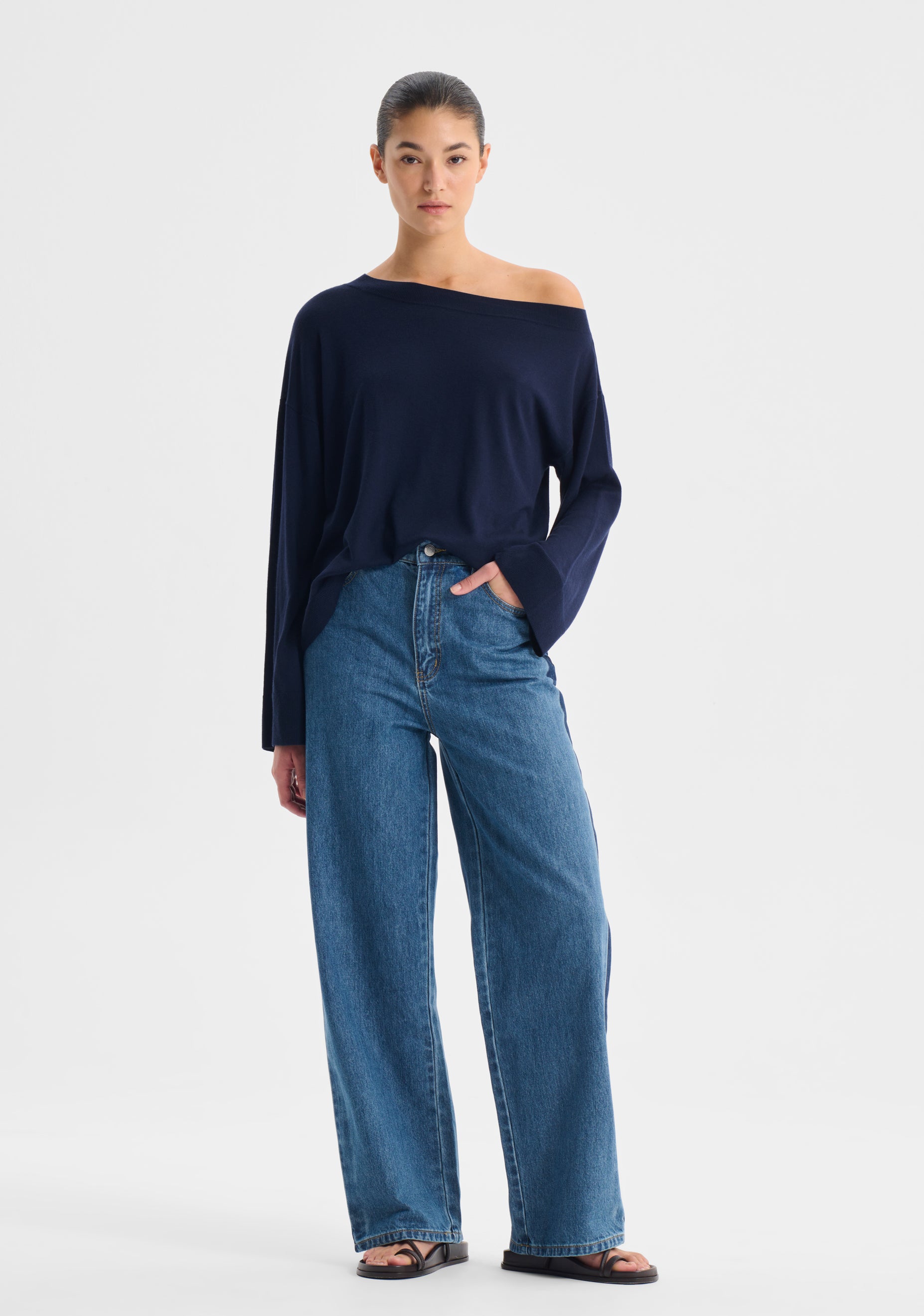 Rhyan Knit Pullover_Navy