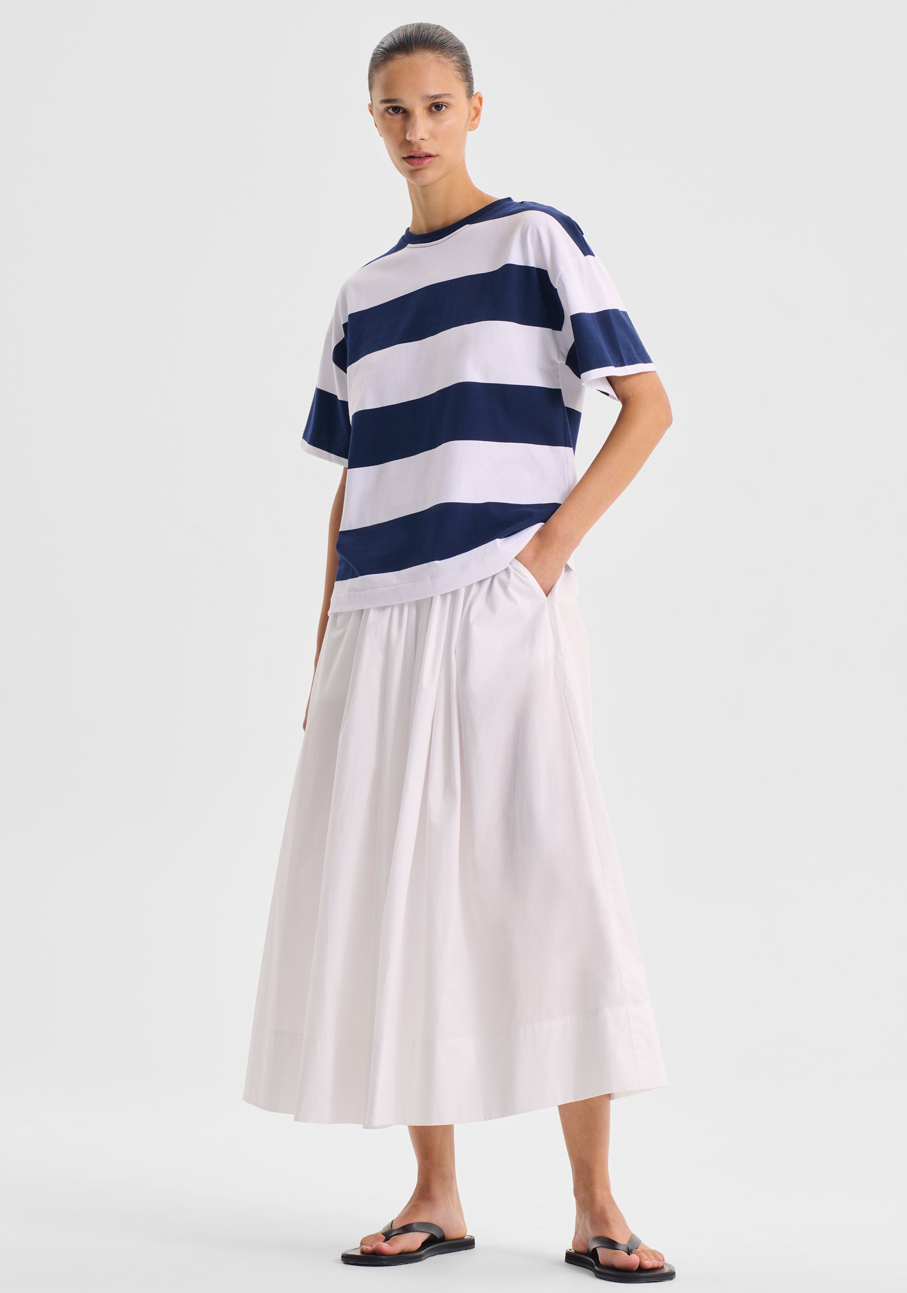 Rory Stripe Tee_Navy