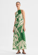 Sorrento Linen Halter Dress_Print