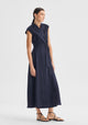 Vera Wrap Dress_Navy