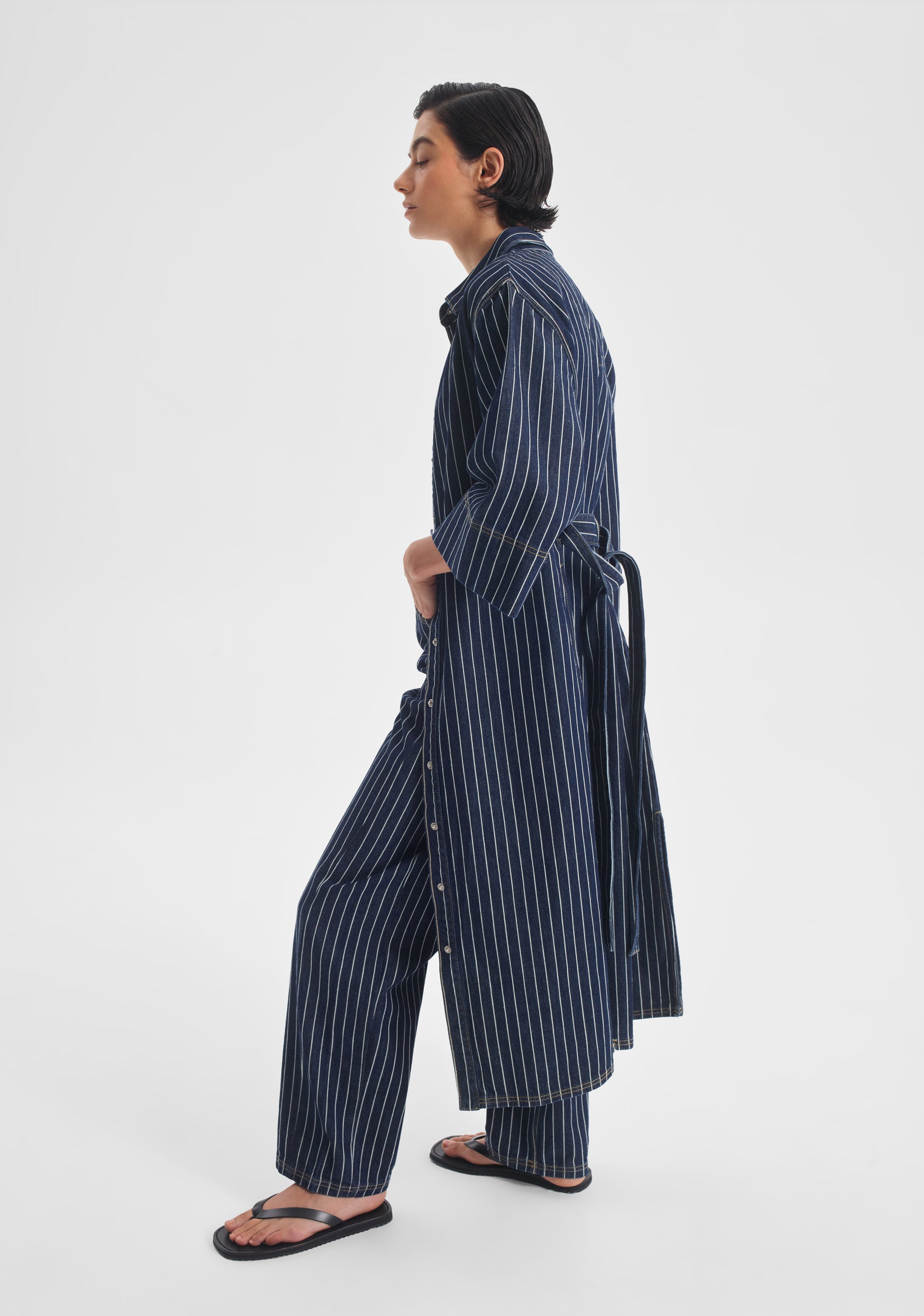 Wyatt Denim Dress_Stripe