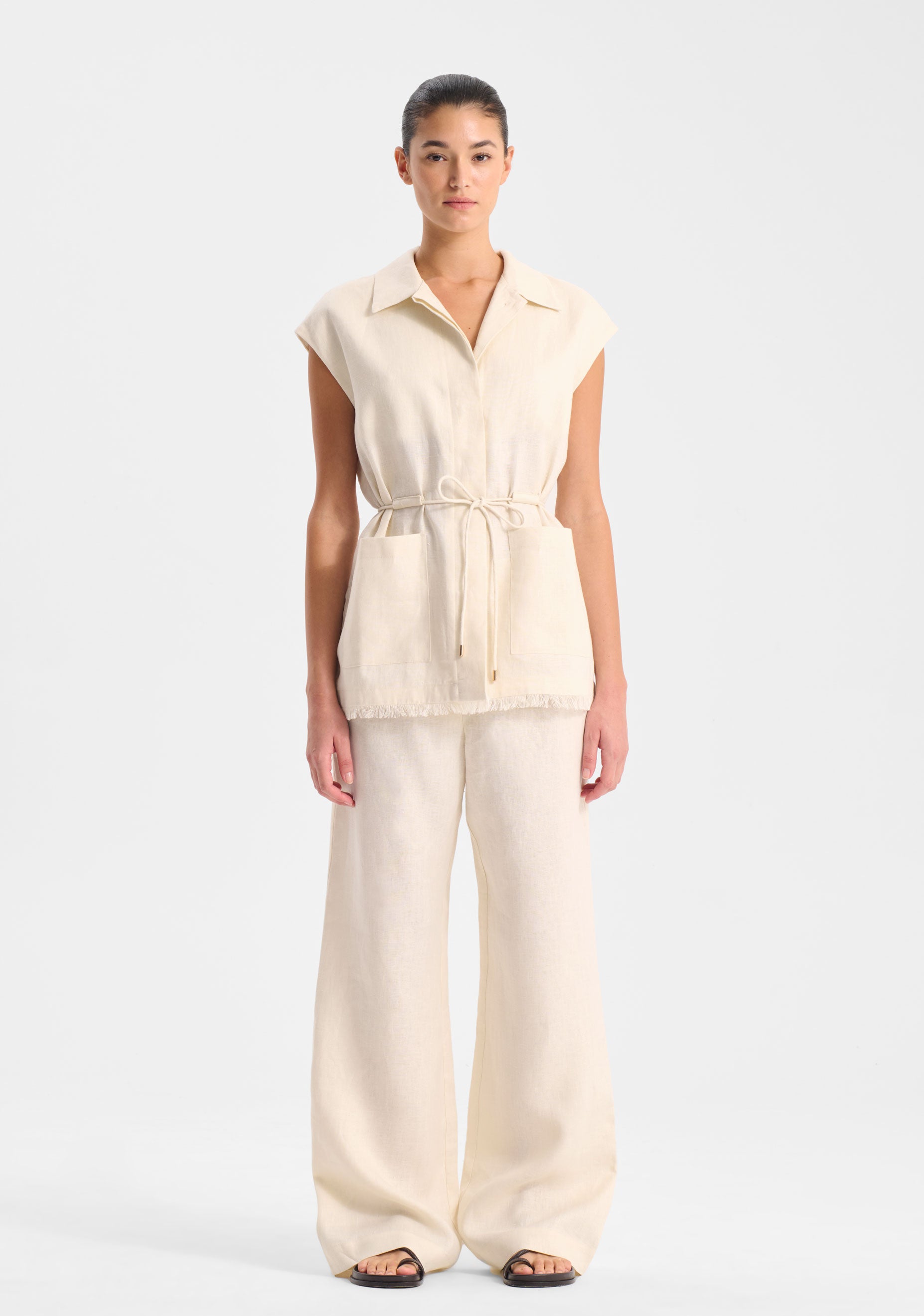 Yasmin Linen Pant_Ecru