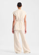 Yasmin Linen Vest_Ecru