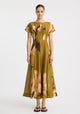 Astra Pintuck Dress_Moss