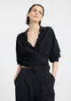 Celine Wrap Shirt_Black